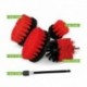 Augstākās kvalitātes urbju birste profesionālai tīrīšanai 5pcs.- stingra, sarkana, 13 cm