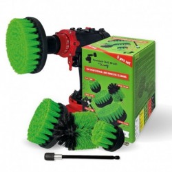 Premium Drill Brush For Professional Cleaning 5pcs.- Medium, Green, 13 cm