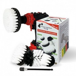 Premium Drill Brush For Professional Cleaning 5pcs. - Extra Soft, White, 13 cm