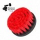 Premium Drill Brush For Professional Cleaning - Stiff, Red, 10 cm