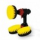 Premium Drill Brush For Professional Cleaning 3pcs. - Medium Soft, Yellow, 13 cm