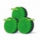 Premium Drill Brush For Professional Cleaning 3pcs.- Medium, Green, 13 cm